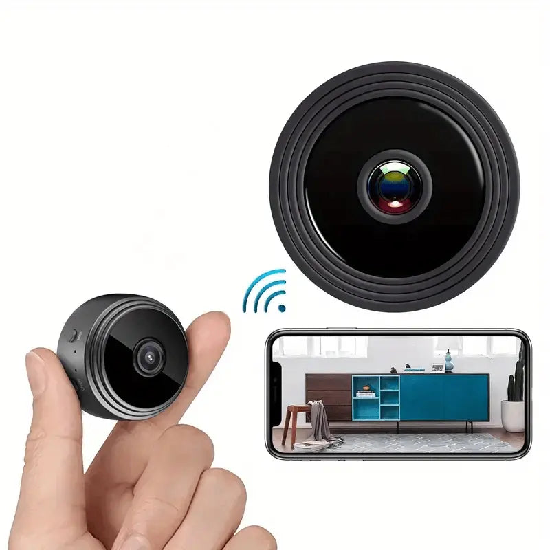 Mini Caméra de suveillance Sans Fil –Sécurité Intelligente de résooution 1080P HD Voyez. Écoutez. Surveillez. Protégez.