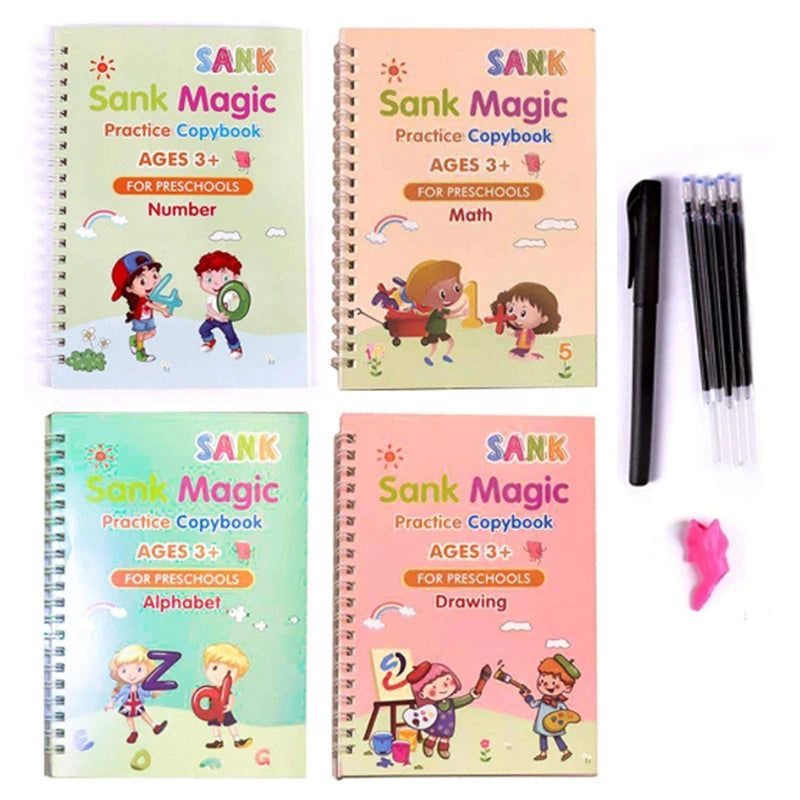 Cahier Magique d'Apprentissage Réutilisables pour Enfants