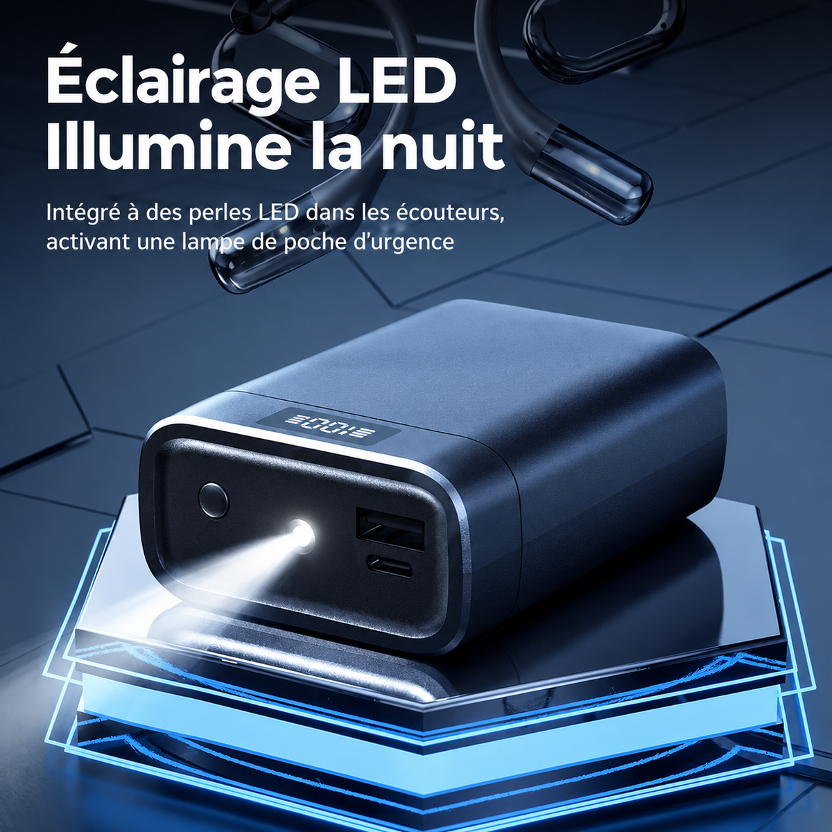 Écouteurs Bluetooth Intelligents Compatibles avec la recharge des Smartphones- 🎧 Écoutez votre musique. Gardez votre téléphone chargé.