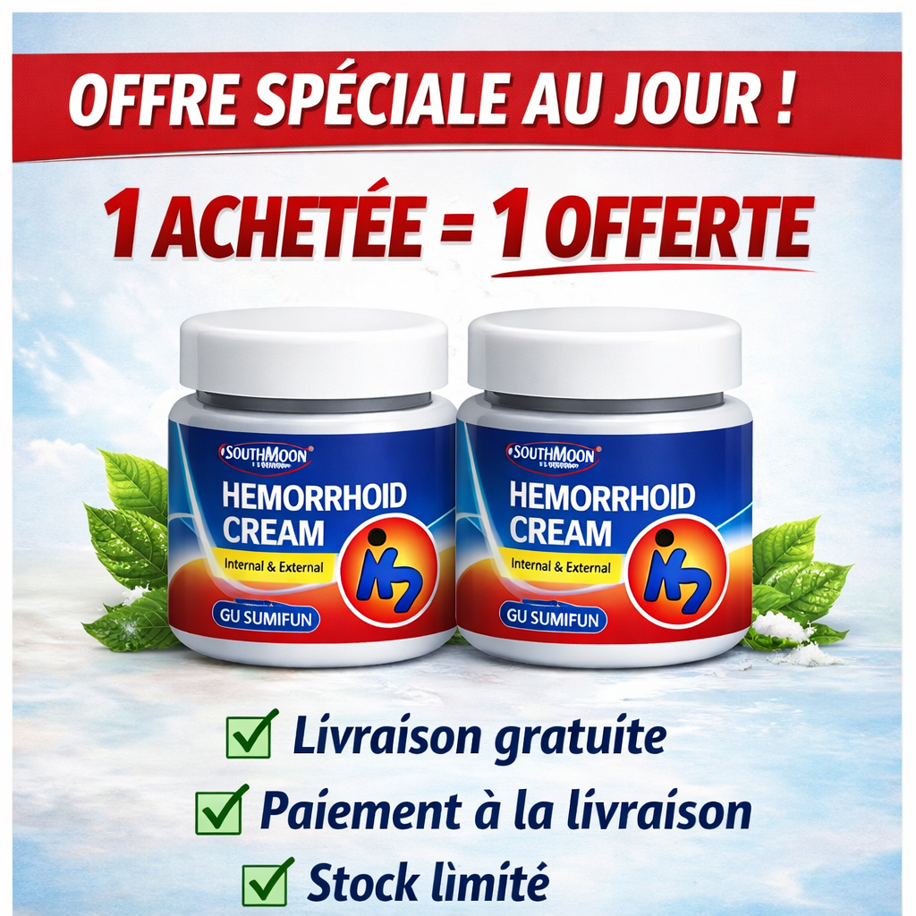 Crème contre  des Hémorroïdes – Soulagement rapide des Hémorroïdes.