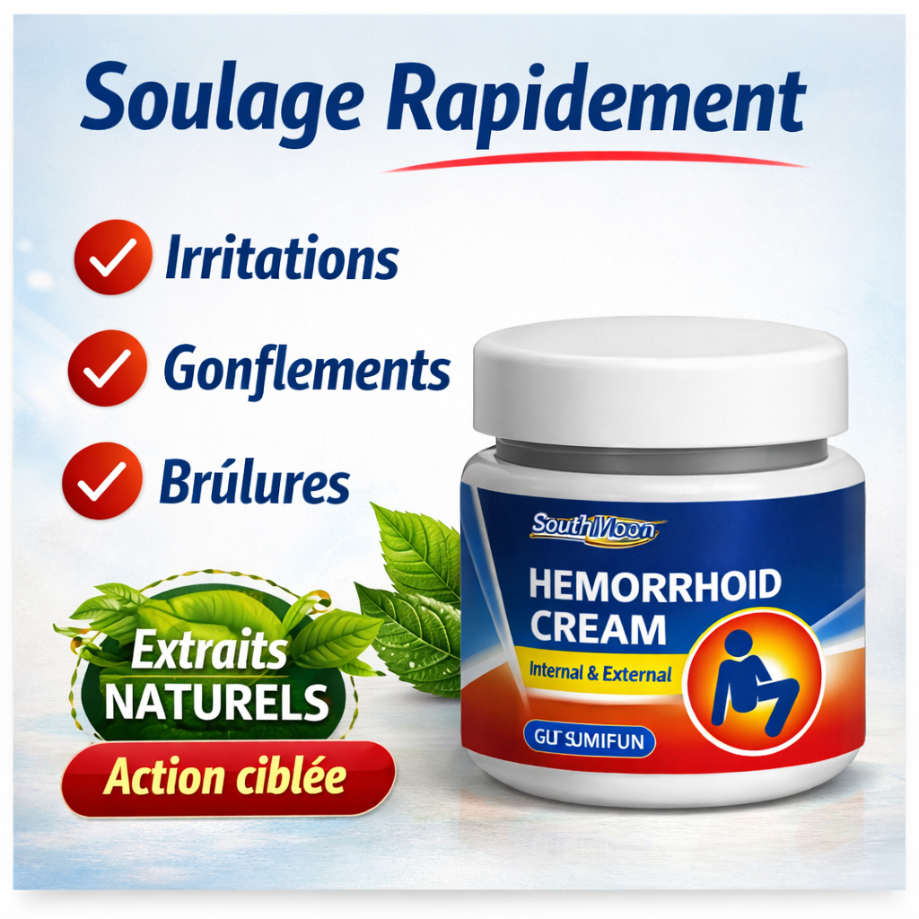 Crème contre  des Hémorroïdes – Soulagement rapide des Hémorroïdes.