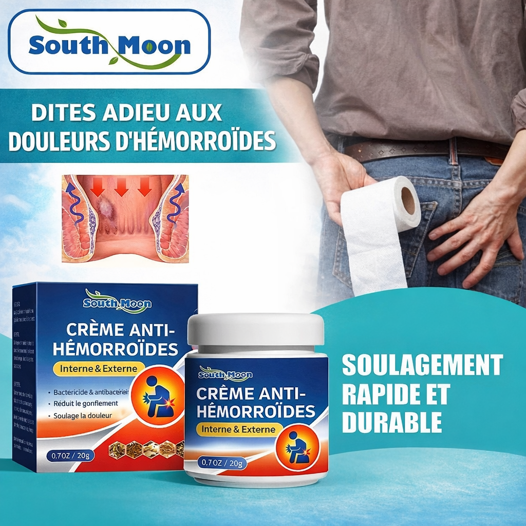 Crème contre  des Hémorroïdes – Soulagement rapide des Hémorroïdes.