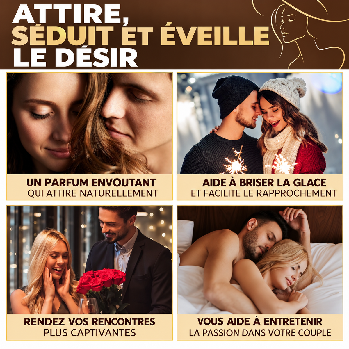 Rendez la obsédée par vous - Augmentez votre pouvoir de séduction - Parfum envoûtant pour homme et femme
