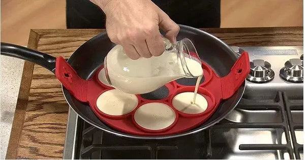 FLIP'N'COOK, Moules en silicone pour pancakes et mini omelettes