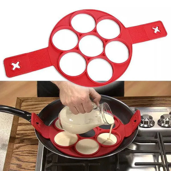 FLIP'N'COOK, Moules en silicone pour pancakes et mini omelettes