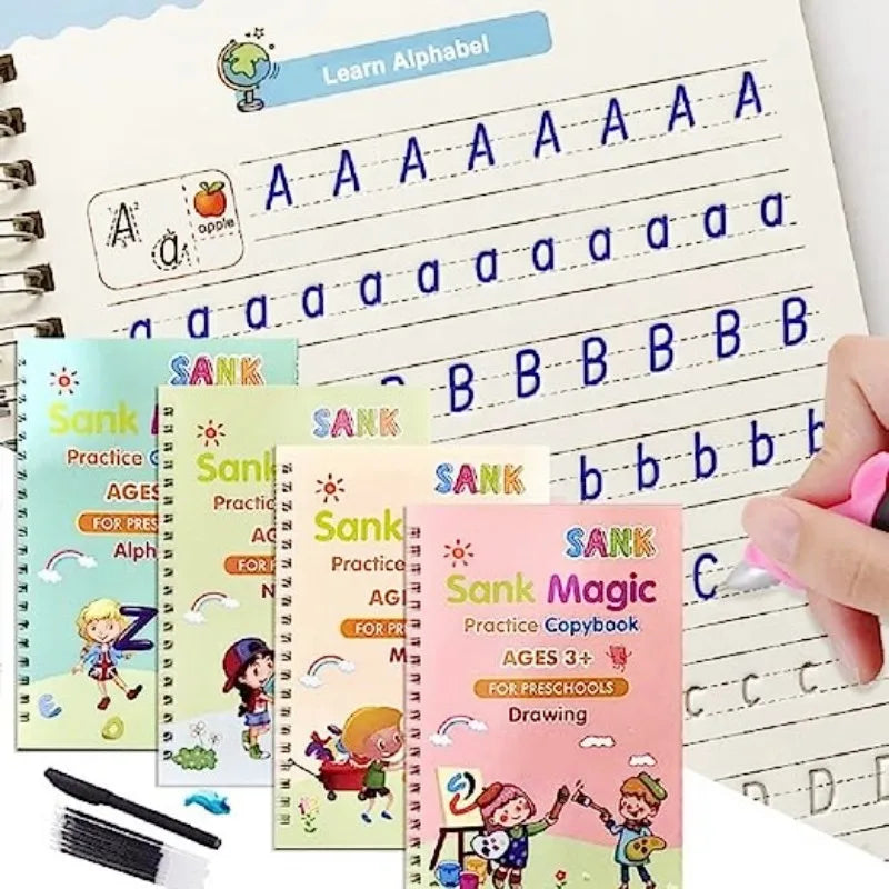 Cahier Magique d'Apprentissage Réutilisables pour Enfants