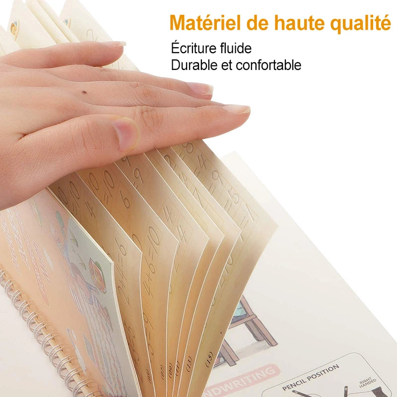 Cahier Magique d'Apprentissage Réutilisables pour Enfants