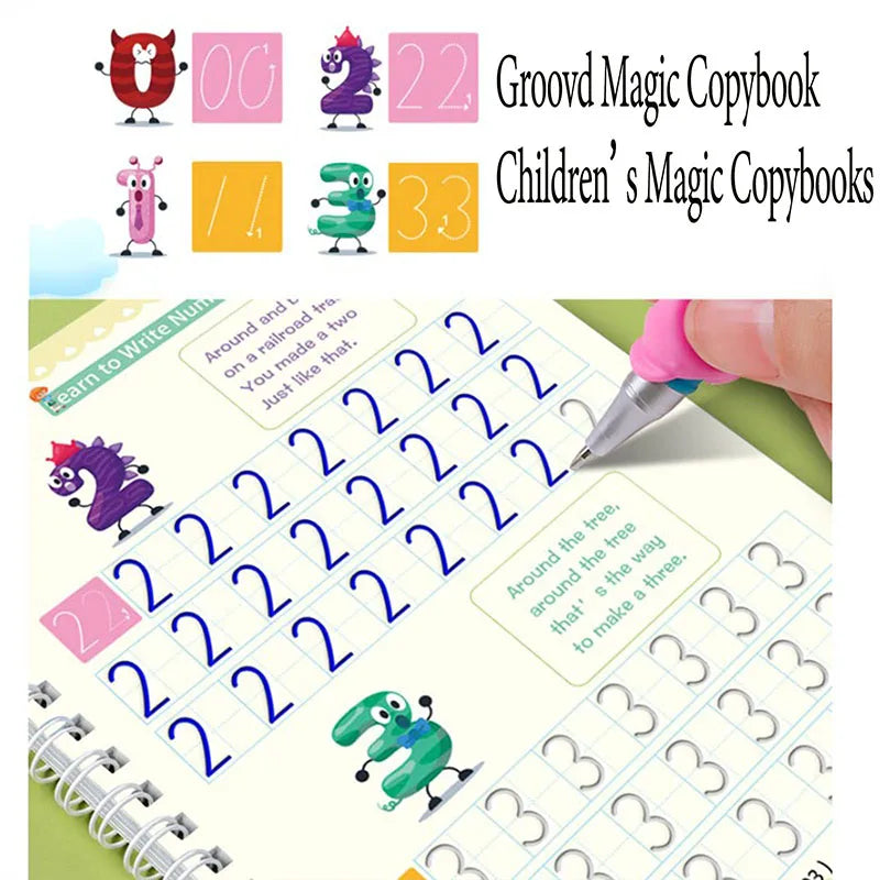 Cahier Magique d'Apprentissage Réutilisables pour Enfants
