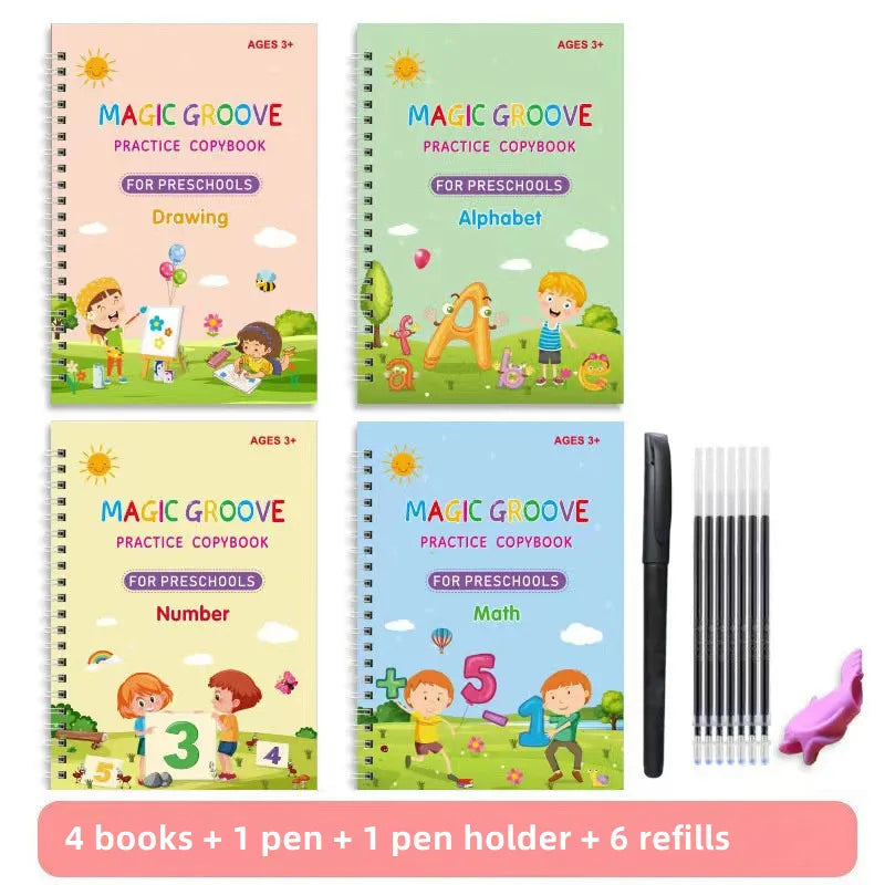 Cahier Magique d'Apprentissage Réutilisables pour Enfants