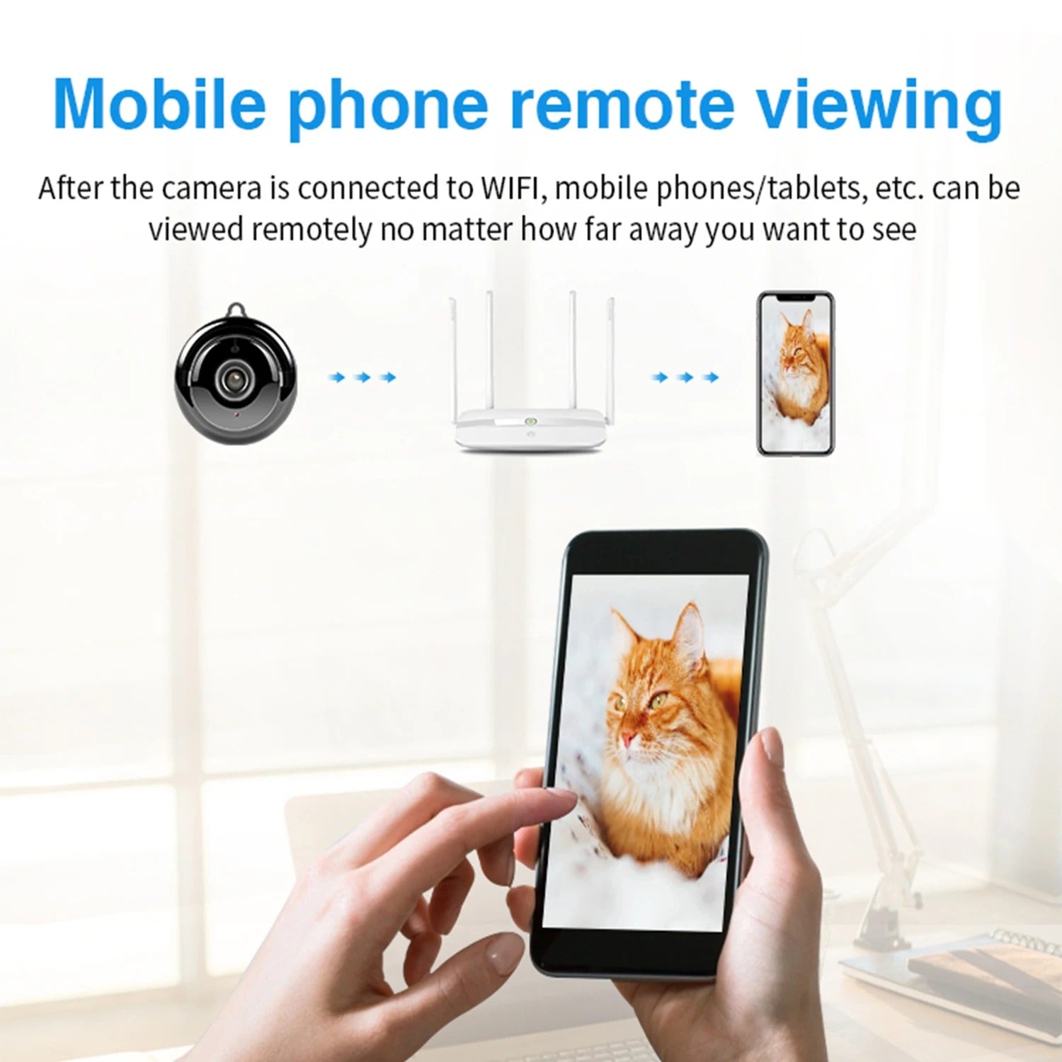 Mini Caméra Sans Fil V380 – Sécurité Intelligente 1080P HD Voyez. Écoutez. Surveillez. Protégez.