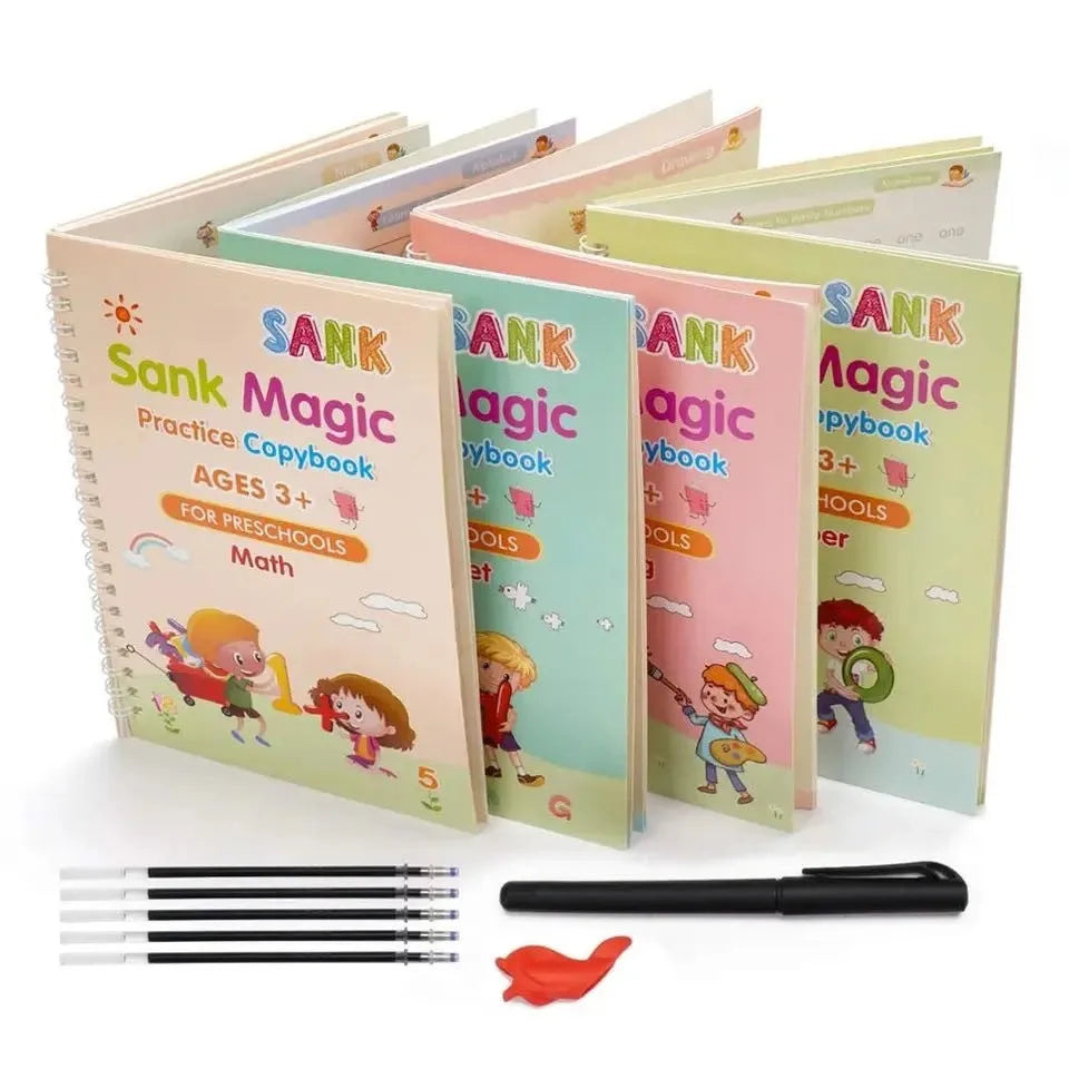 Cahier Magique d'Apprentissage Réutilisables pour Enfants